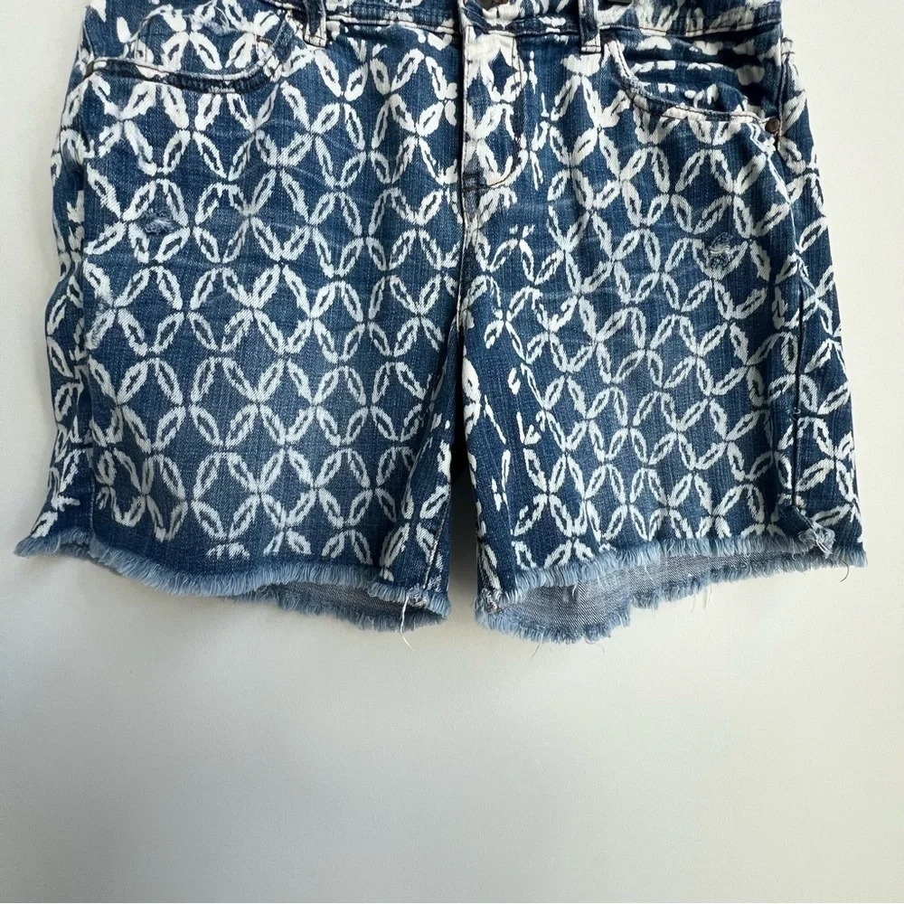 Anthropologie Pilcro & the letterpress bleach dye Hyphen denim jean shorts 90s - Picture 6 of 15